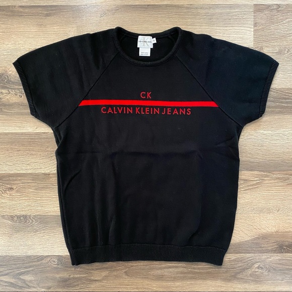 Calvin Klein Tops - Calvin Klein Jeans Black Knit T Shirt